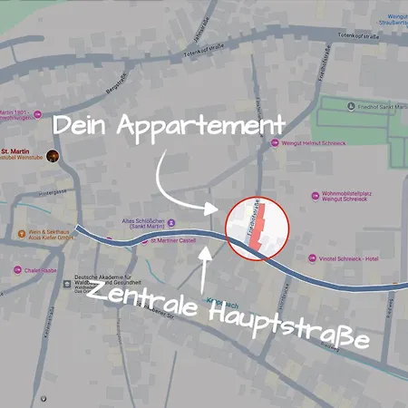Apartment 1-2 Personen - Parkplatz - Fahrradgarage - Zentrum - Kueche - Klima Sankt Martin