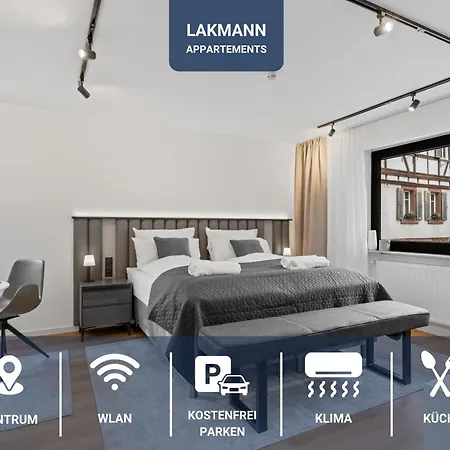 1-2 Personen - Parkplatz - Fahrradgarage - Zentrum - Kueche - Klima Apartment *