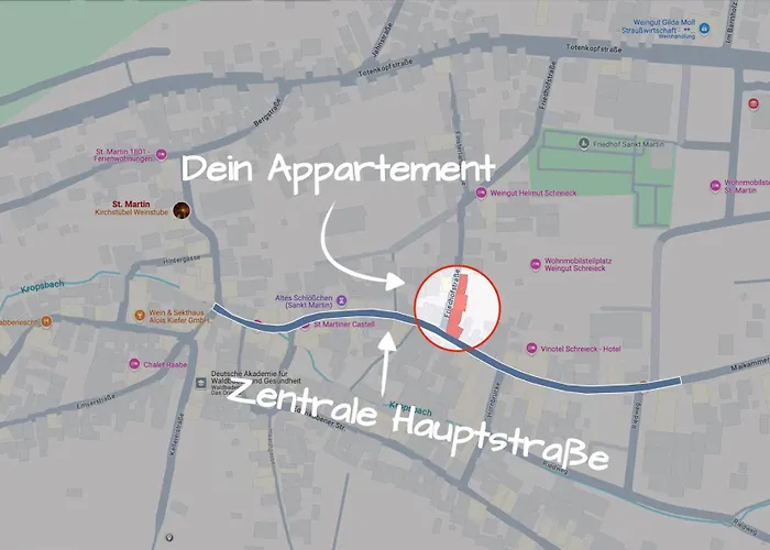 Apartamento 1-2 Personen - Parkplatz - Fahrradgarage - Zentrum - Kueche - Klima Sankt Martin